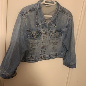 Denim crop jacket